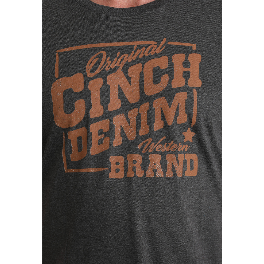 Cinch Men's Charcoal Short Sleeve Graphic T-Shirt MTT1690707