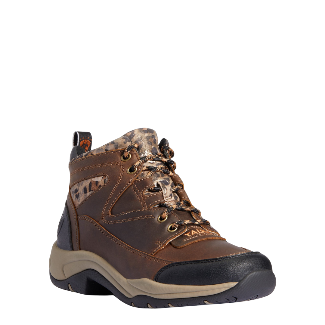 Ariat Ladies Distressed Terrain Cheetah Print Brown Boots 10038424