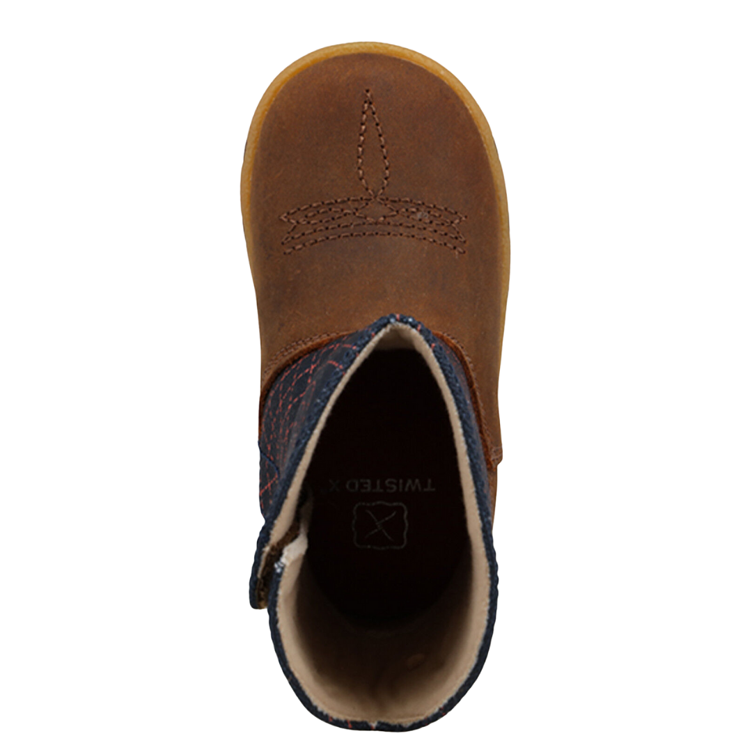 Twisted X Infant Driving Moc Mocha & Navy Boot ICA0049