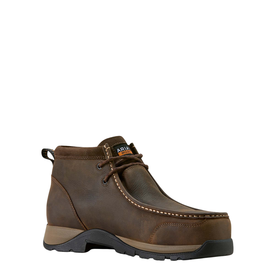 Ariat Men's Edge Waterproof Composite Toe Dark Brown Work Boot 10073359