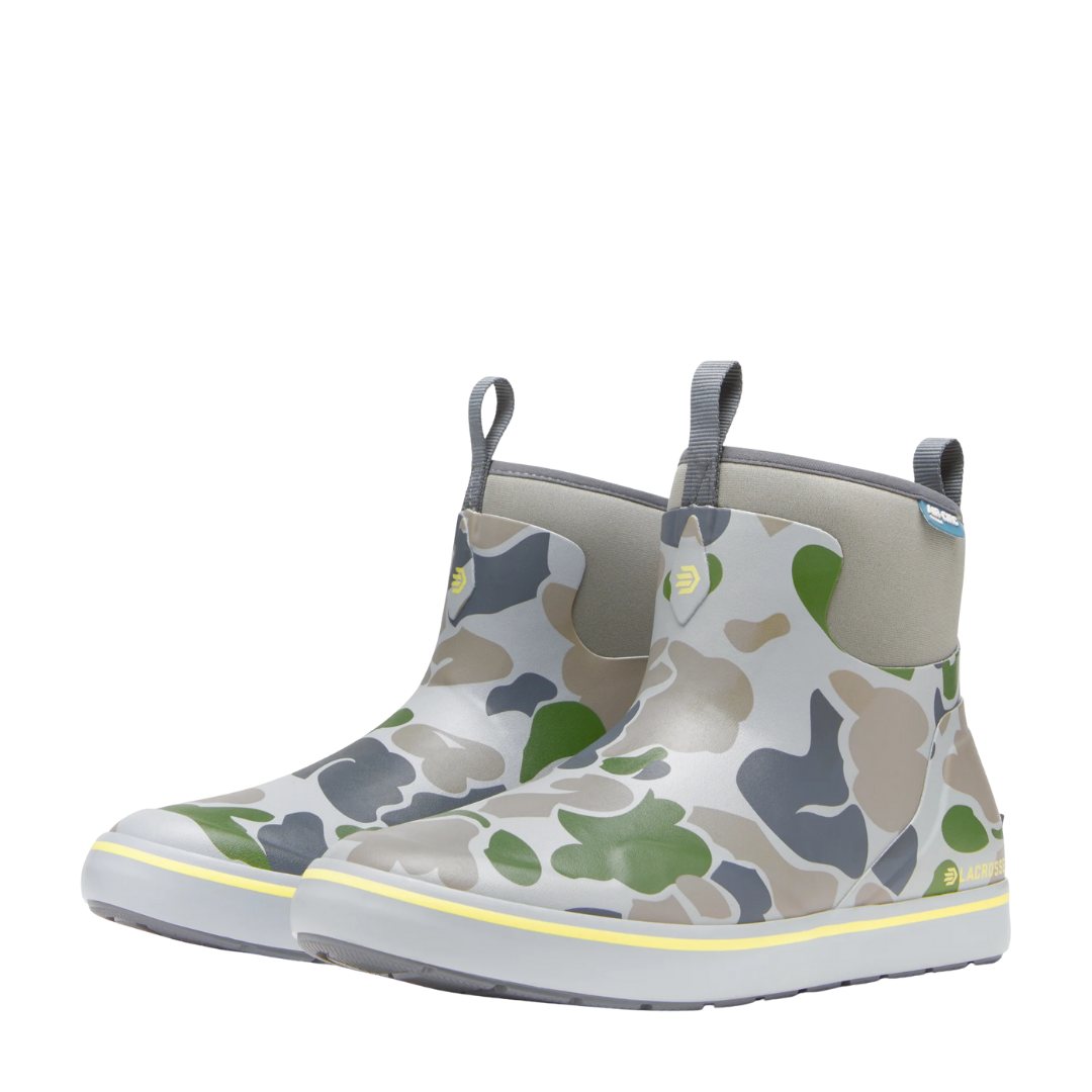 Lacrosse Men's Alpha 6" Seagrass Duck Camo Deck Boot 632442
