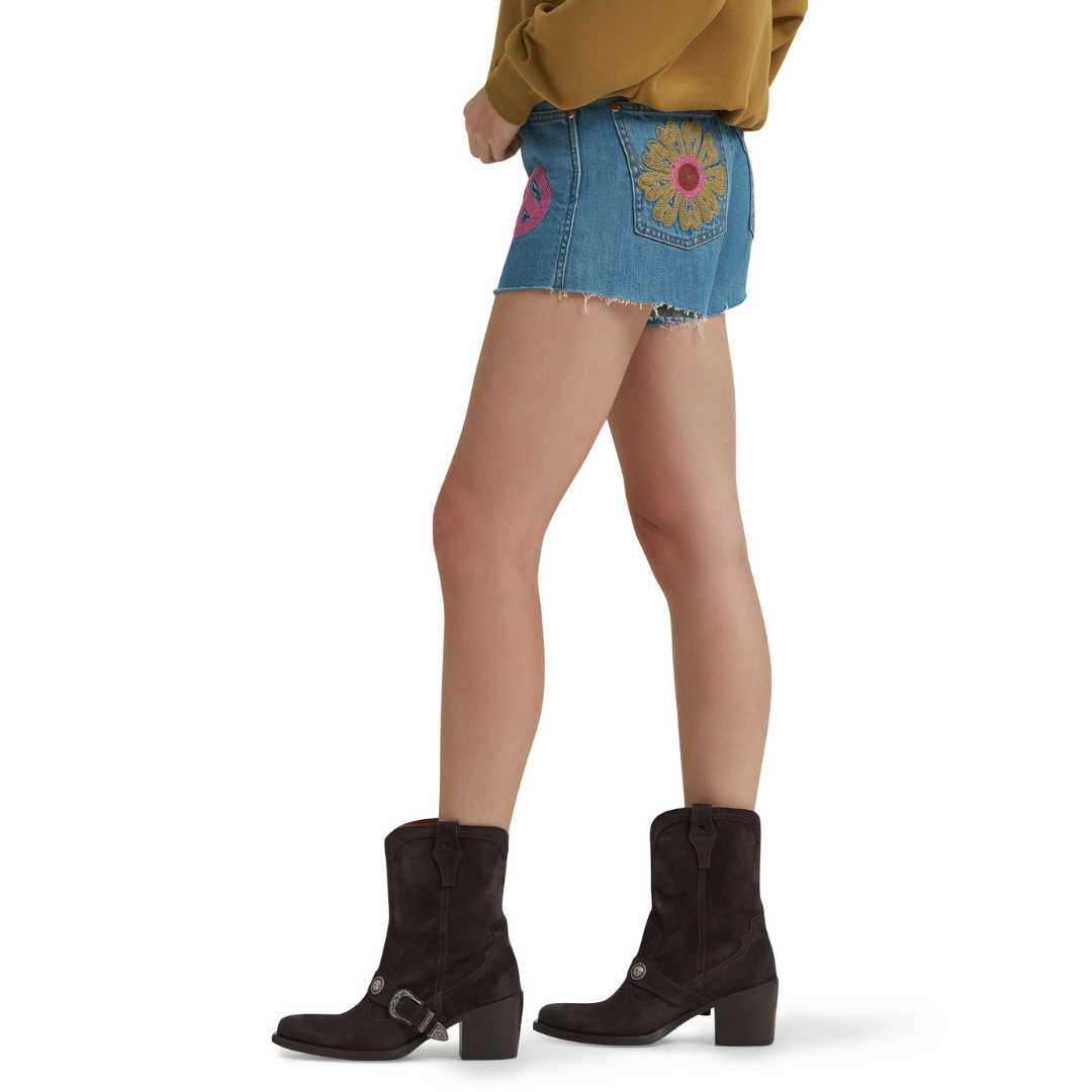 Wrangler X Lainey Wilson Ladies Embroidered Cowboy Denim Short 112375881