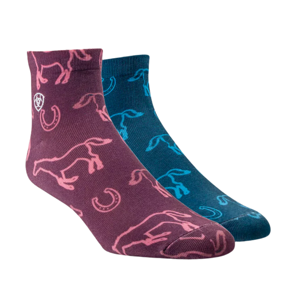 Chaussettes Ariat Alpaca Performance - Bleu Marine, Taille ResXS/S - Neuf En Emballage