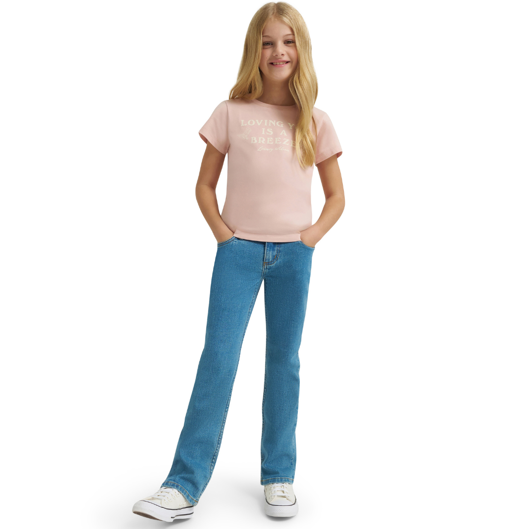 Wrangler X Lainey Wilson Youth Girl's Mae Boot Cut Denim Jean 112375652