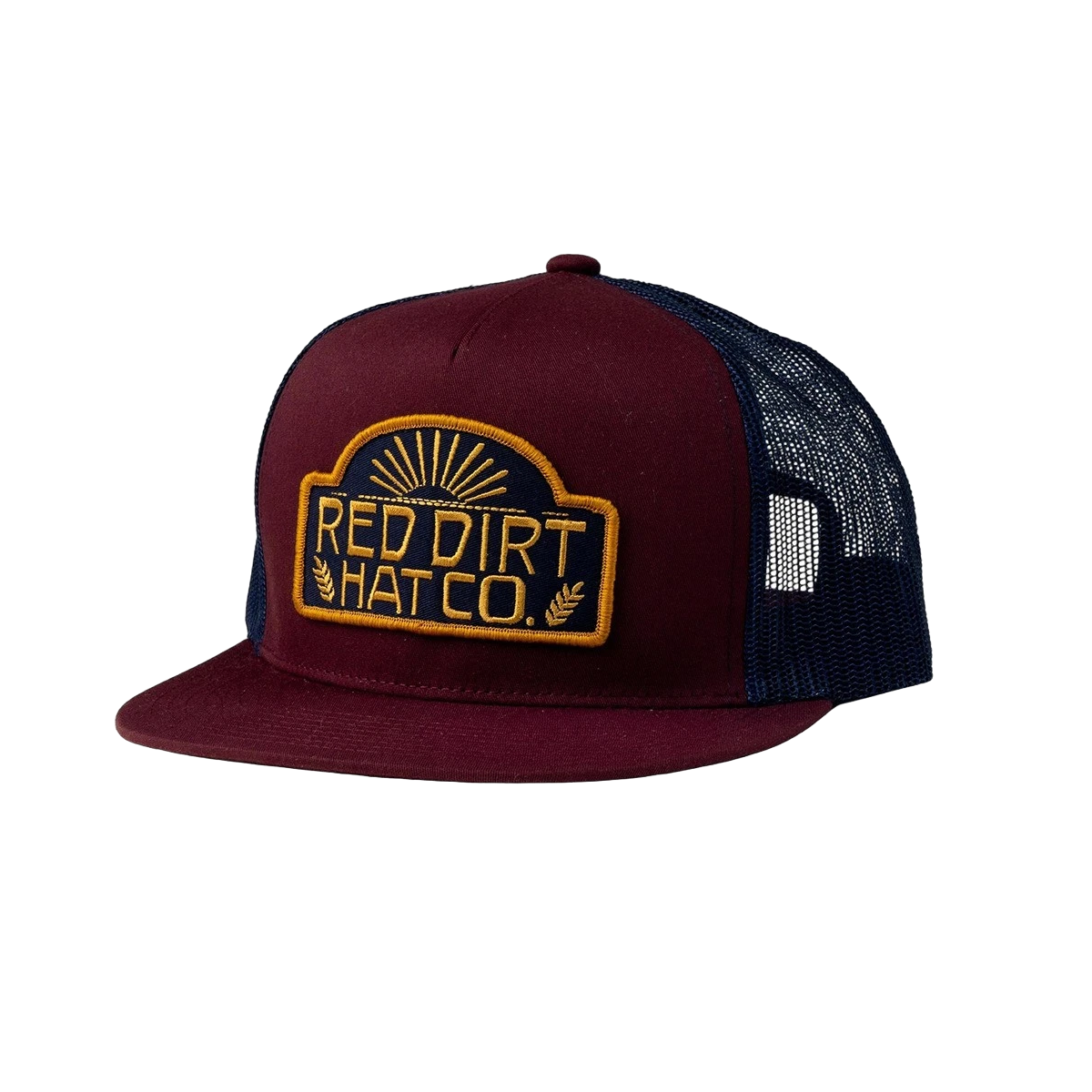 Red Dirt Hotel Lights Graphic Maroon & Navy Trucker Cap RDHC-425