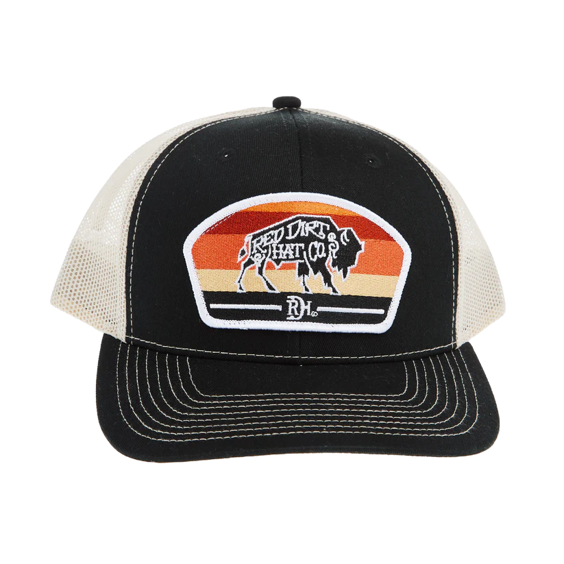 Red Dirt Hat Co. Company Buddy Graphic Black Trucker Cap RDHC-485
