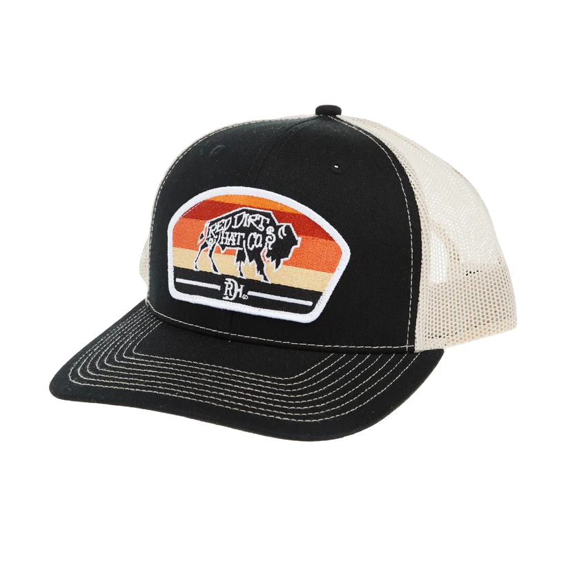Red Dirt Hat Co. Company Buddy Graphic Black Trucker Cap RDHC-485