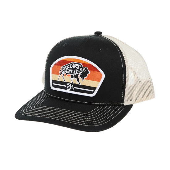 Red Dirt Hat Co. Company Buddy Graphic Black Trucker Cap RDHC-485