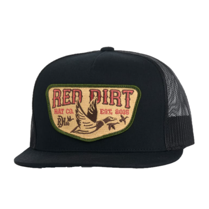 Red Dirt Hat Co. Fly South Graphic Black Trucker Cap RDHC-488
