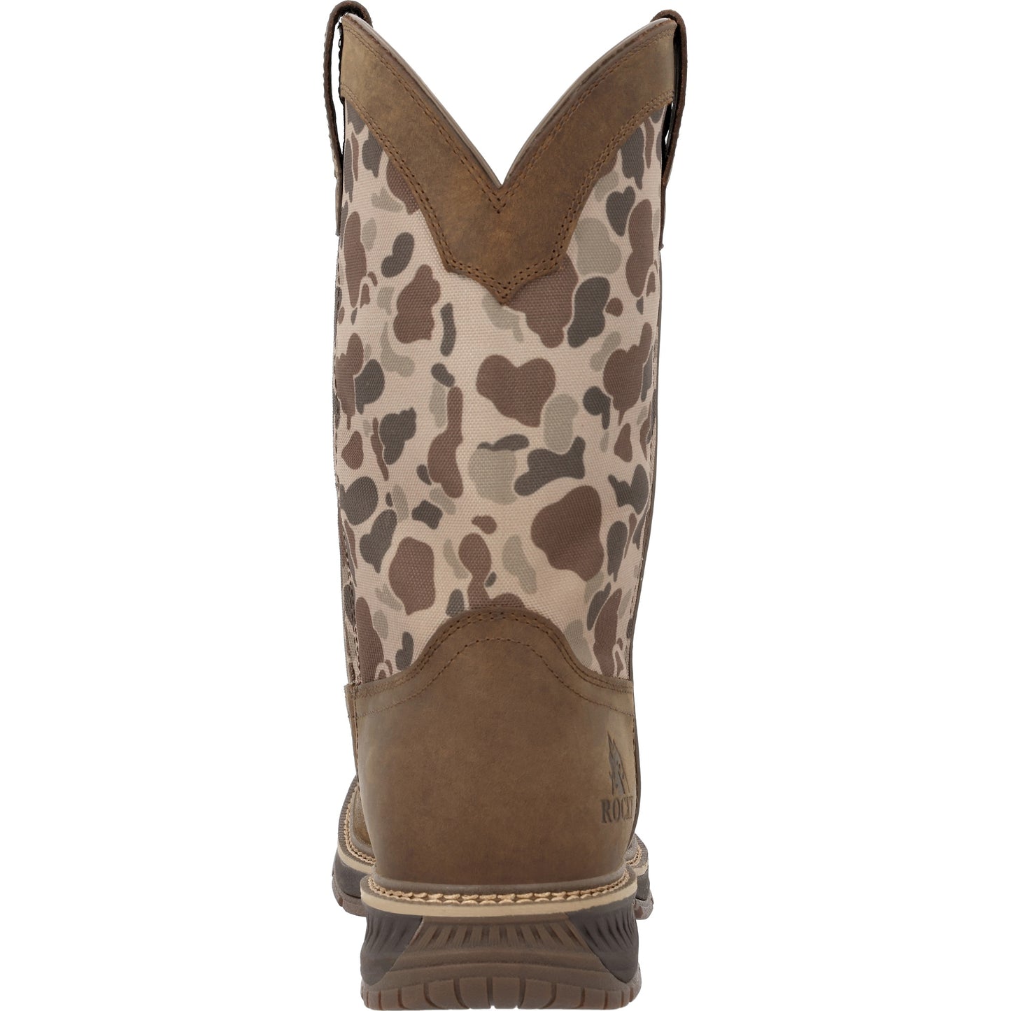 Rocky Men's Ride LTE 11" Dark Brown & Duck Camo Waterproof Western Boot RKW0486