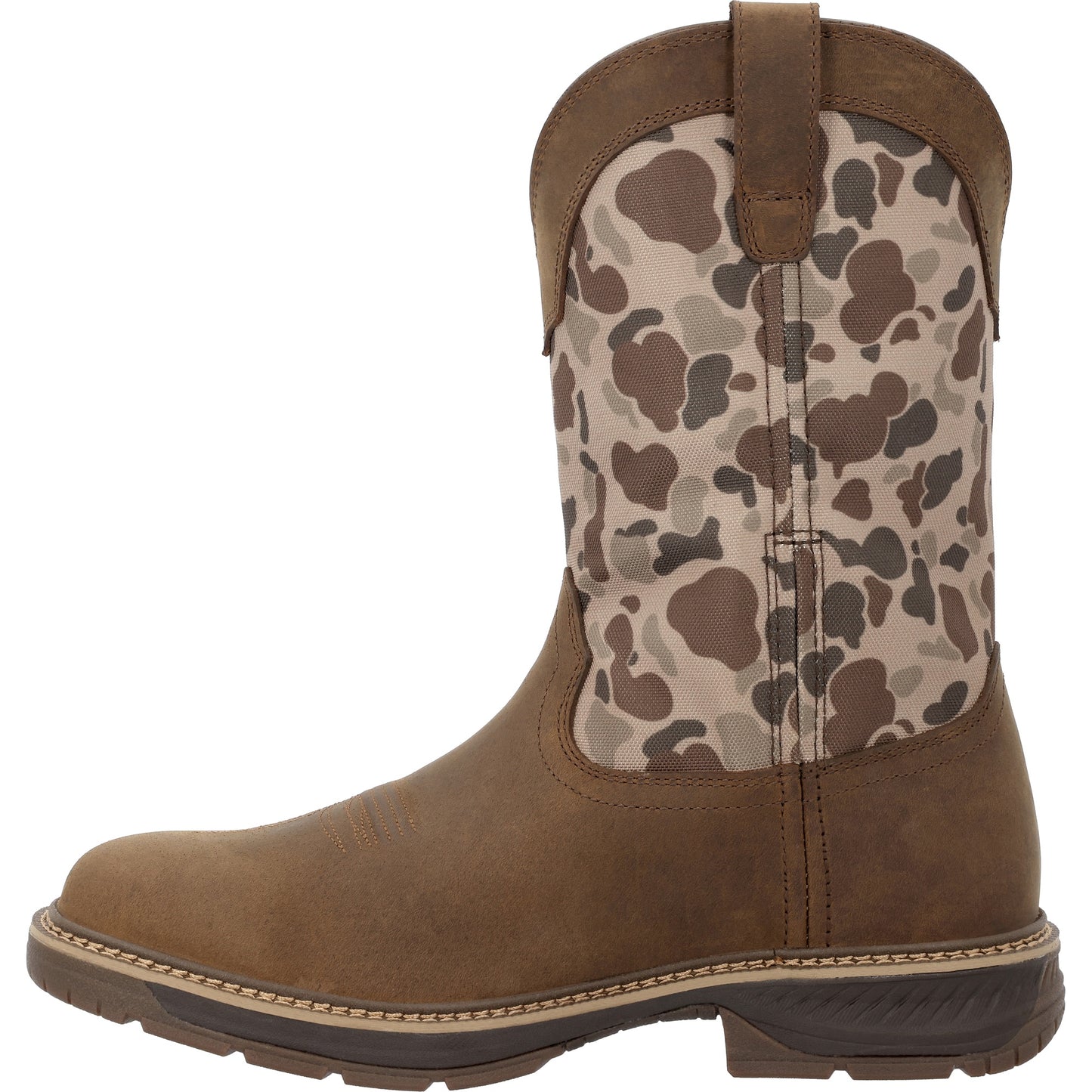 Rocky Men's Ride LTE 11" Dark Brown & Duck Camo Waterproof Western Boot RKW0486