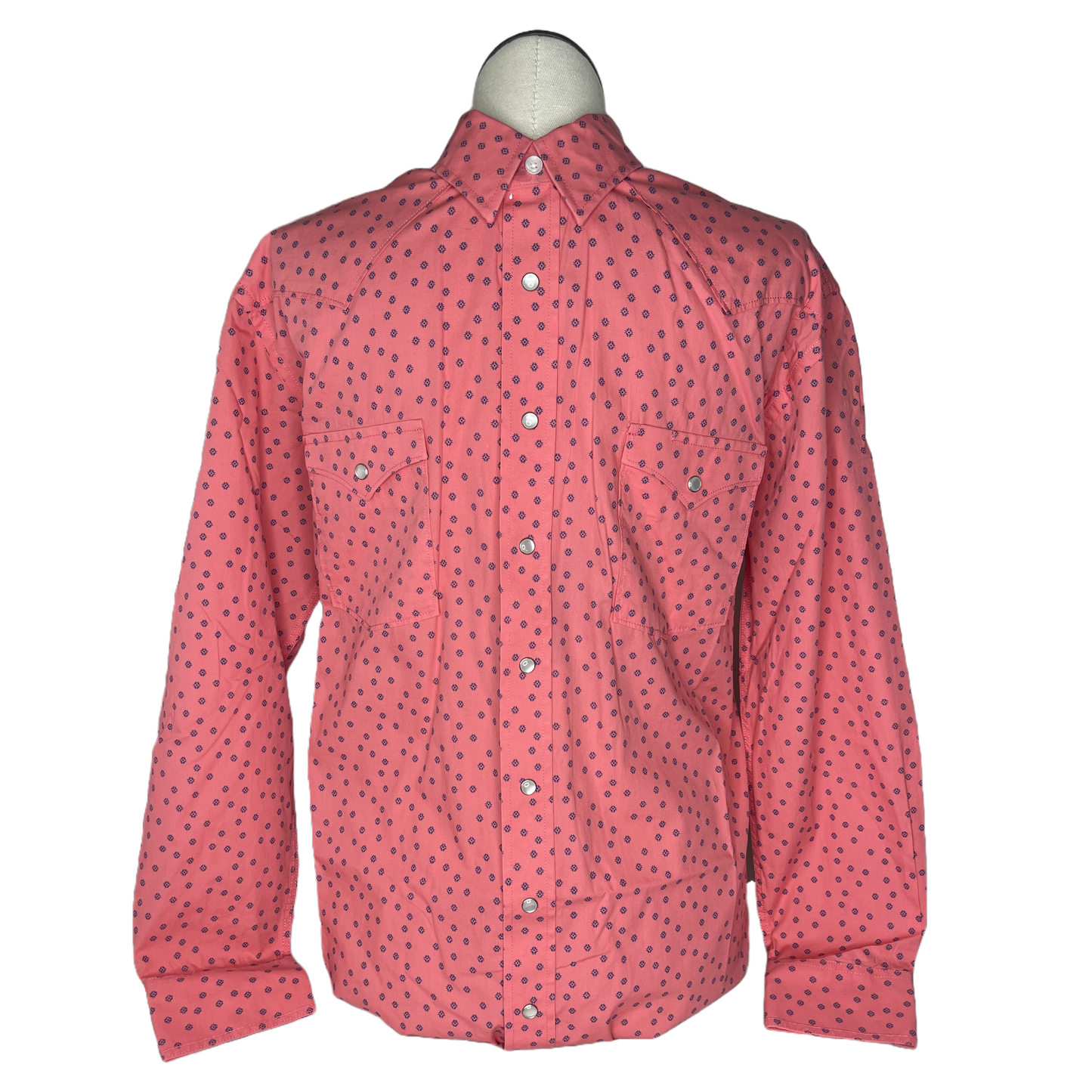 Panhandle Rough Stock Men's Geometric Print Coral Snap Shirt RMN2S03834