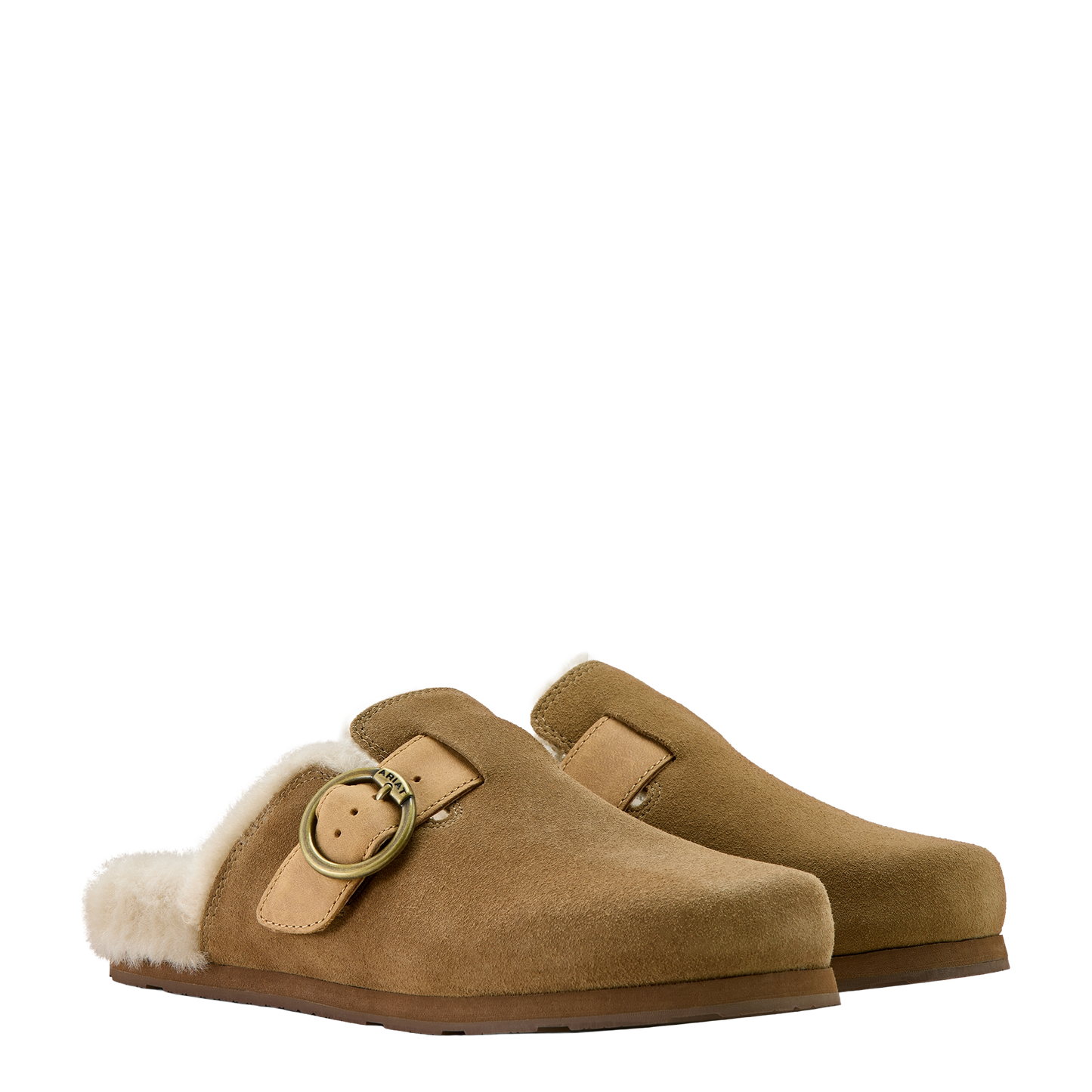 Ariat Ladies Country Mule Brown Suede Sherpa Shoe 10063811