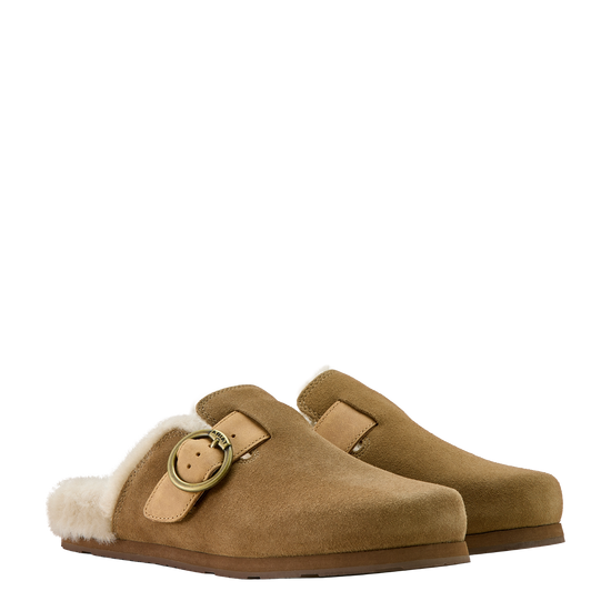 Ariat Ladies Country Mule Brown Suede Sherpa Shoe 10063811