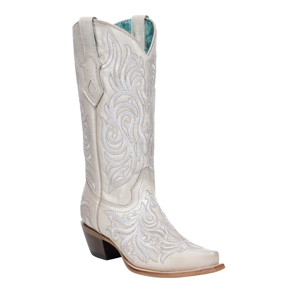 Corral Ladies Embroidered White Western Boot Z5492