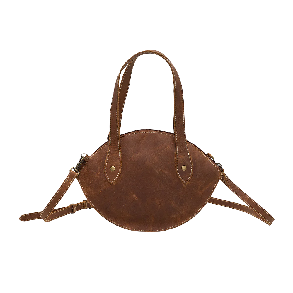 Myra Bag Ladies Brown Nest Leather & Hair On Bag S-5861