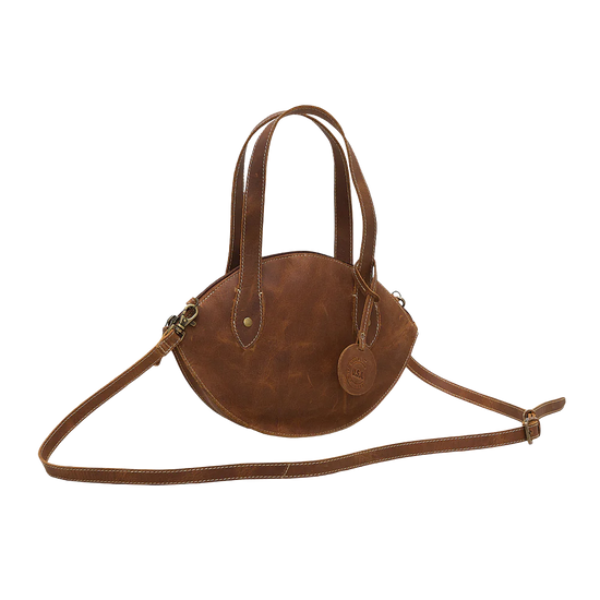 Myra Bag Ladies Brown Nest Leather & Hair On Bag S-5861
