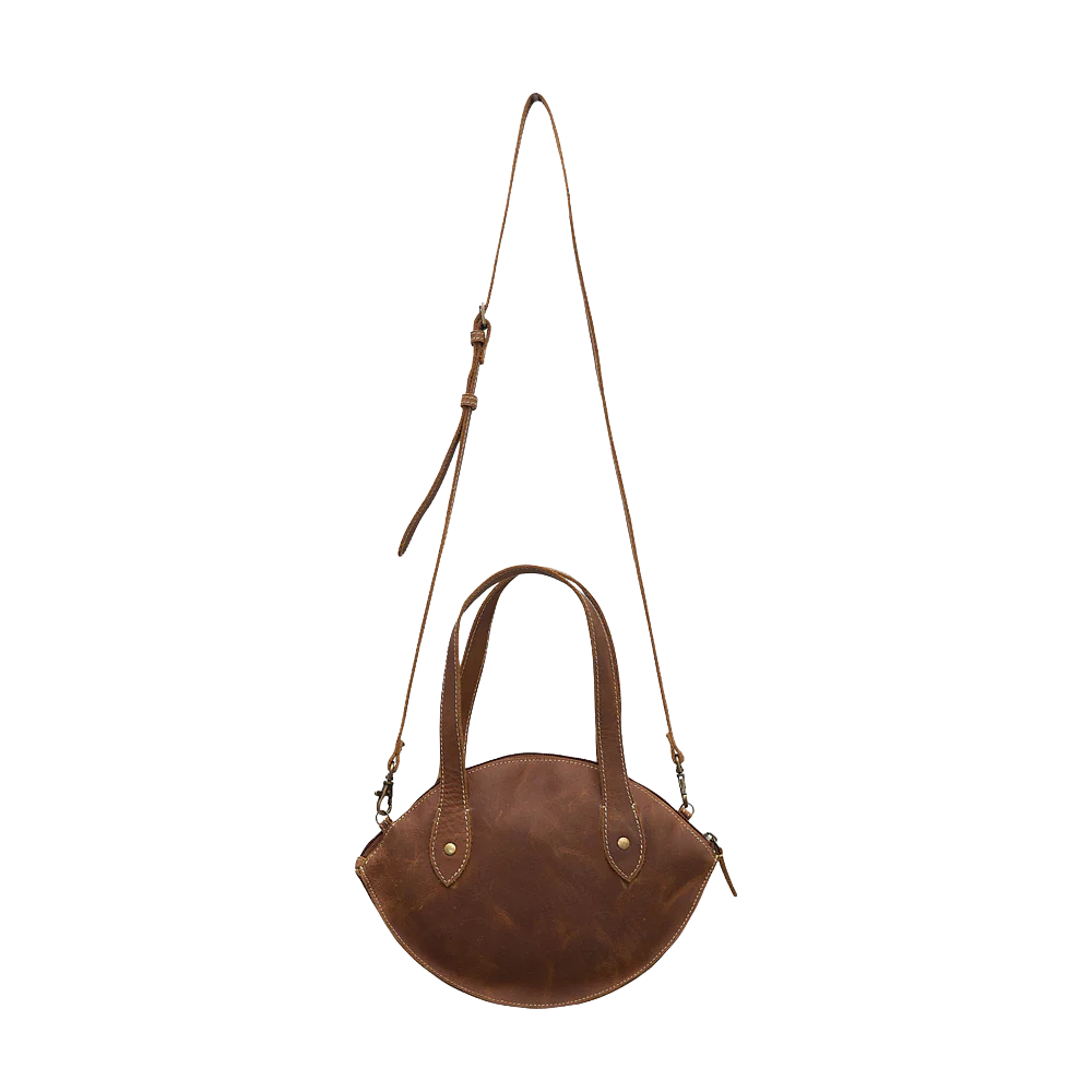 Myra Bag Ladies Brown Nest Leather & Hair On Bag S-5861
