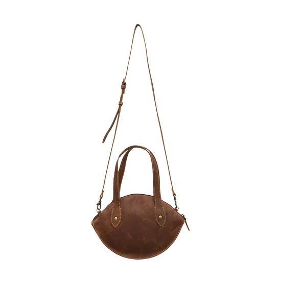 Myra Bag Ladies Brown Nest Leather & Hair On Bag S-5861