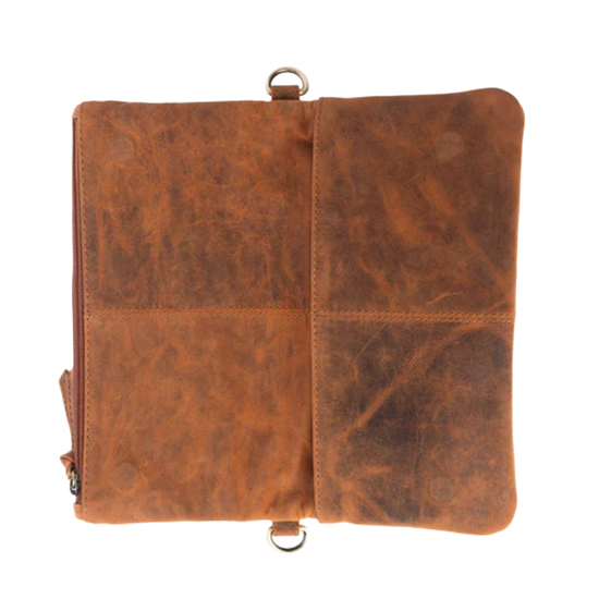 Myra Bag Ladies Yellowstone Amber Palisade Dark Brown Clutch S-13318