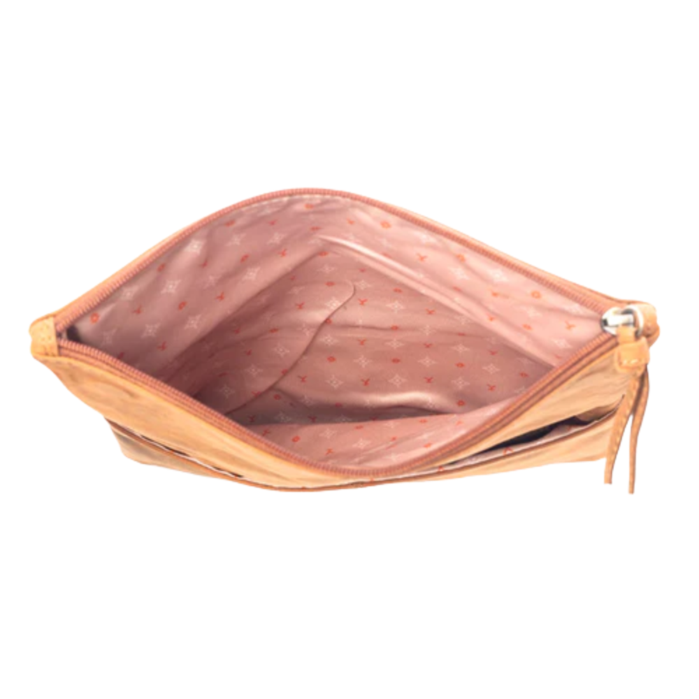 Myra Bag Ladies Yellowstone Amber Palisade Dark Brown Clutch S-13318