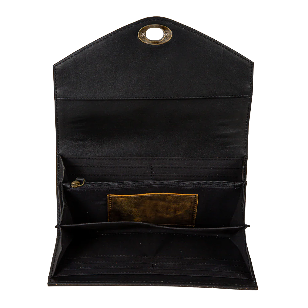 Myra Bag Ladies Night Gaze Hand-Tooled Leather Wallet S-8140