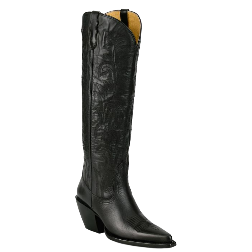 Justin Ladies Rumor Black Leather Tall Western Boot RML479