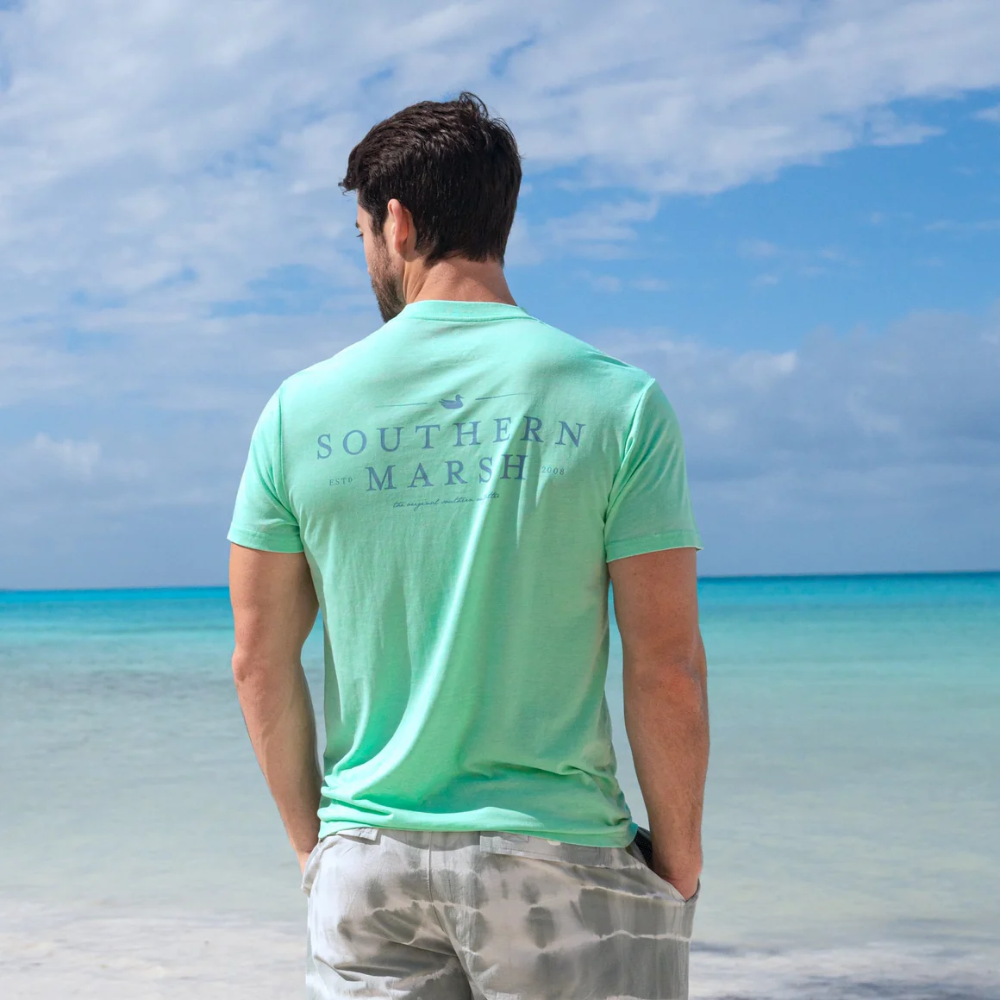 Southern Marsh Men's Seawash Bimini Green Classic T-Shirt TSWC-BMG
