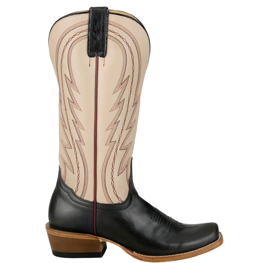 Justin Ladies Hallie Midnight Black Cowhide Western Boot RN3631