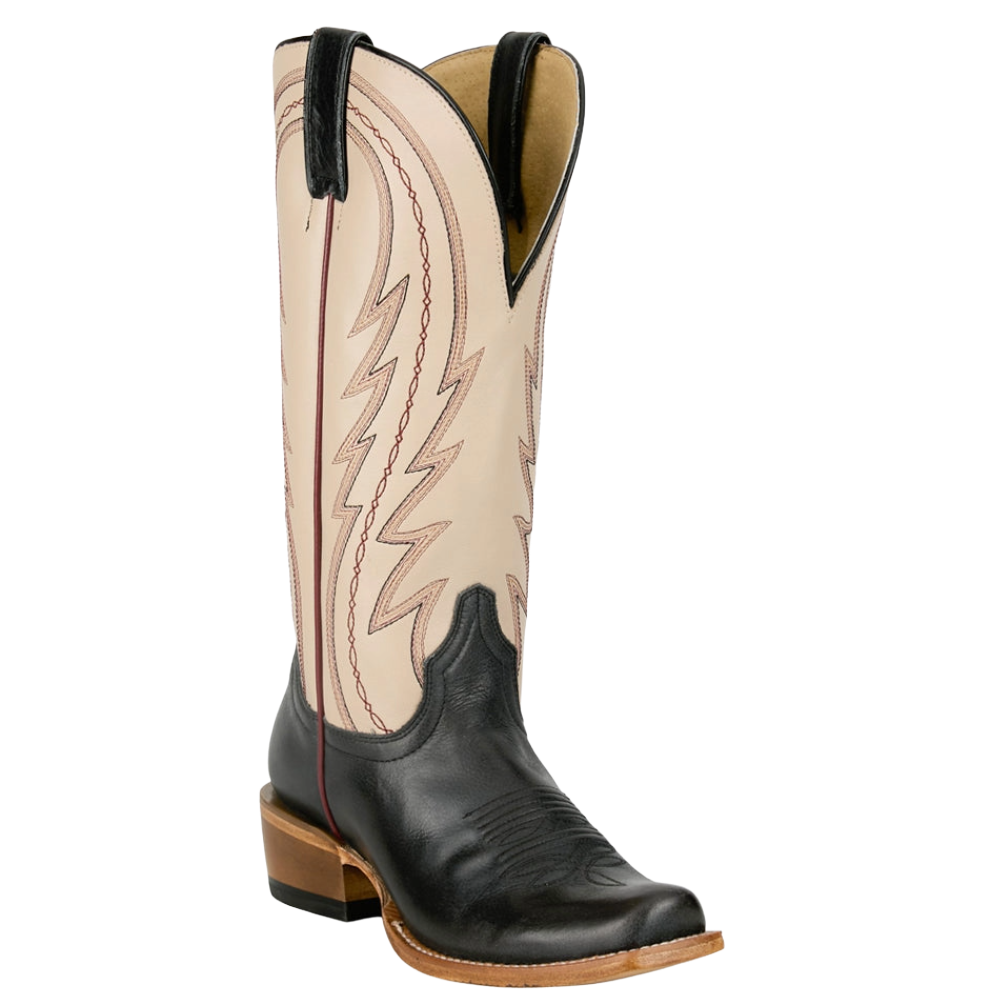 Justin Ladies Hallie Midnight Black Cowhide Western Boot RN3631