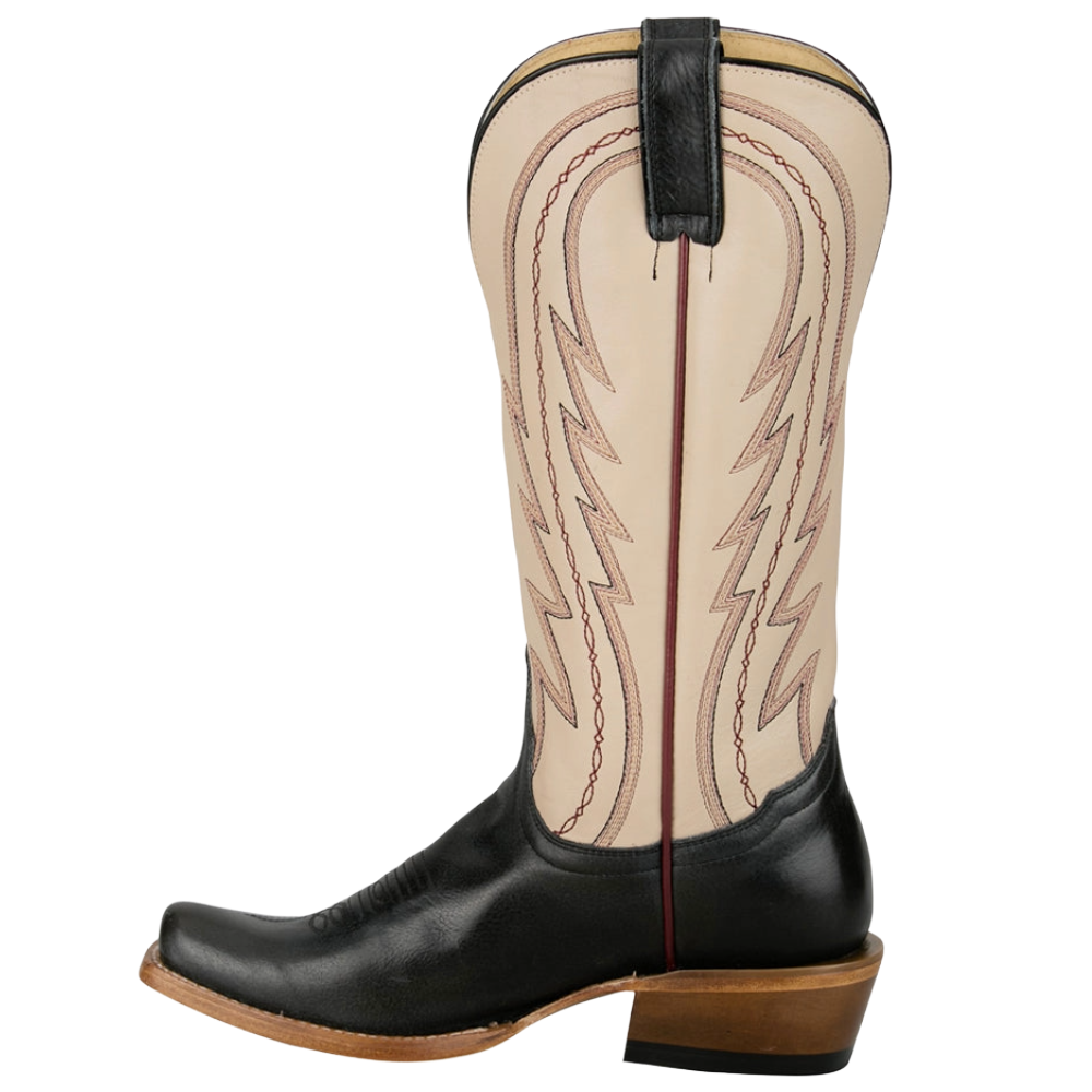 Justin Ladies Hallie Midnight Black Cowhide Western Boot RN3631