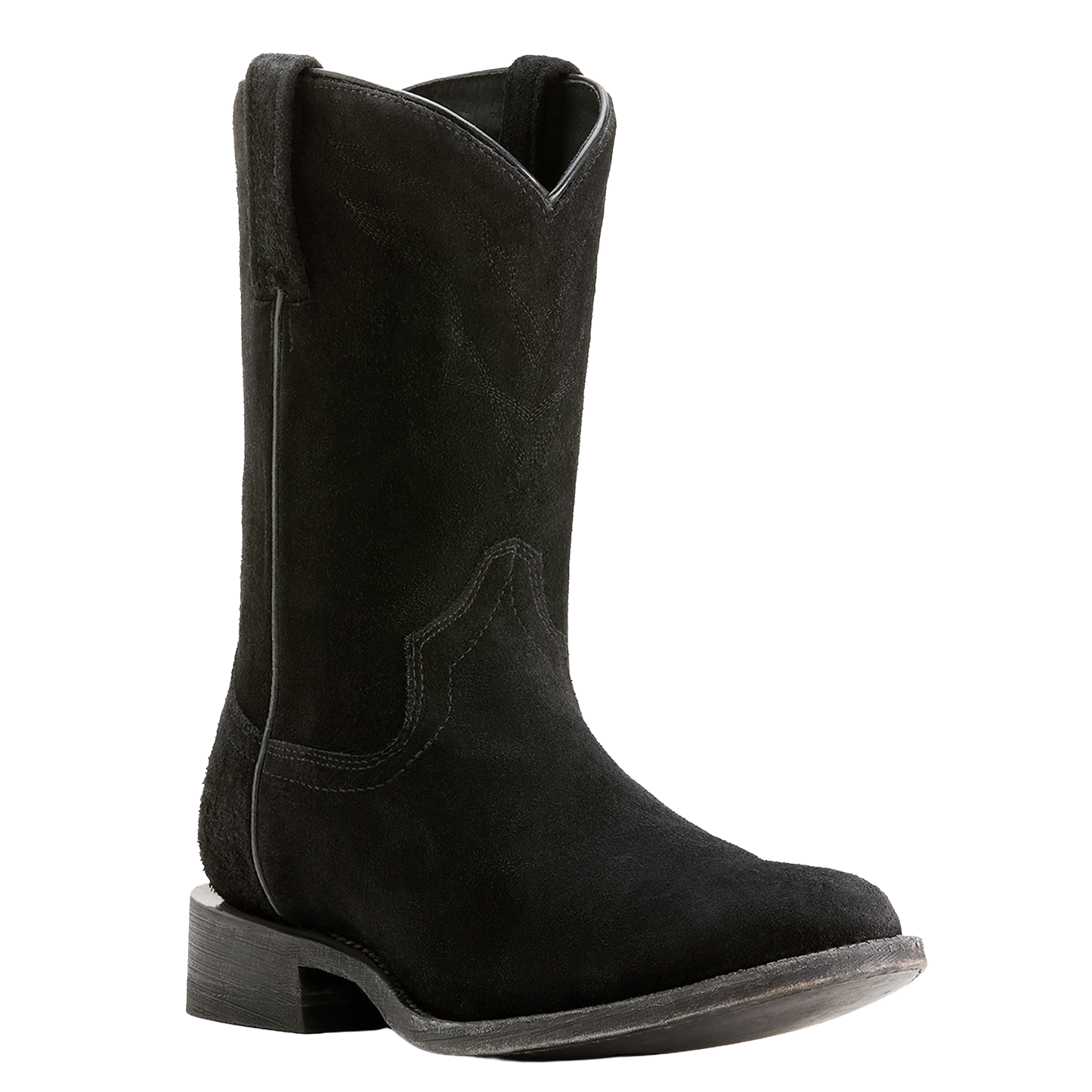 Ariat Men's Downtown Stonewashed Black Suede Western Boot 10053628