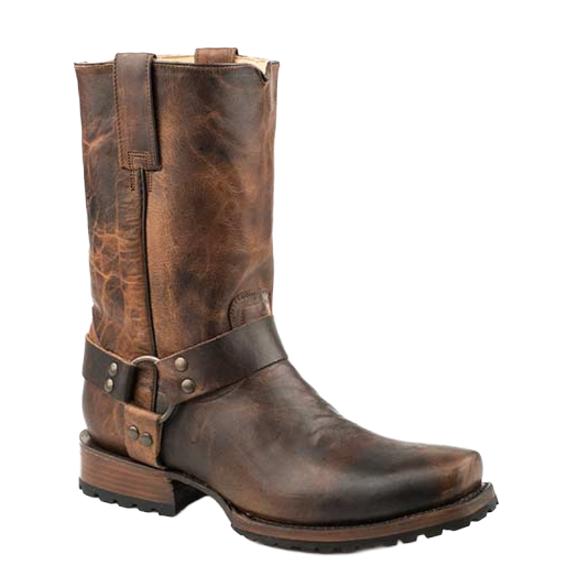 Stetson Men's Heritage Waxy Brown Leather Biker Boot 12-020-6223-1632