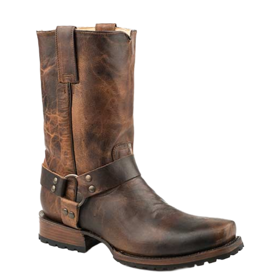 Stetson Men's Heritage Waxy Brown Leather Biker Boot 12-020-6223-1632