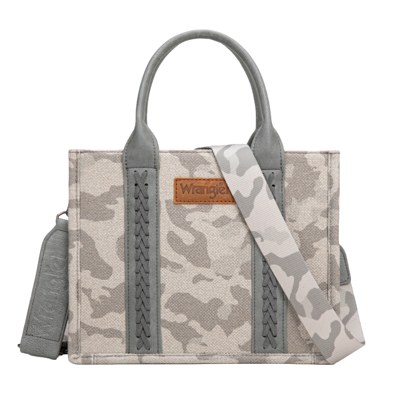 Wrangler Grey Camo Print Crossbody Tote WG286-8120SGY