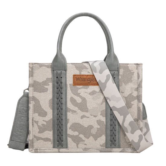 Wrangler Grey Camo Print Crossbody Tote WG286-8120SGY