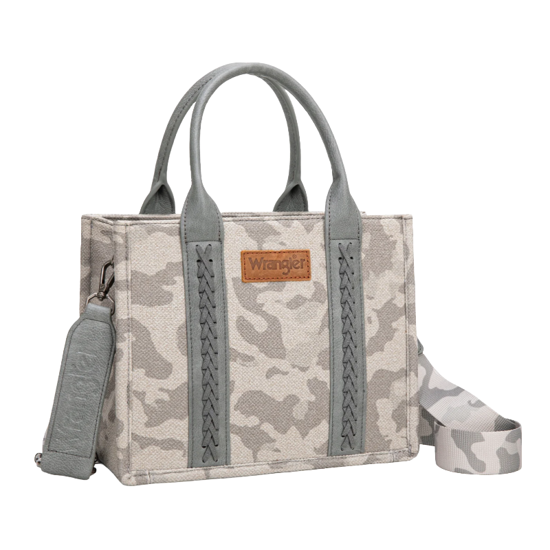 Wrangler Grey Camo Print Crossbody Tote WG286-8120SGY