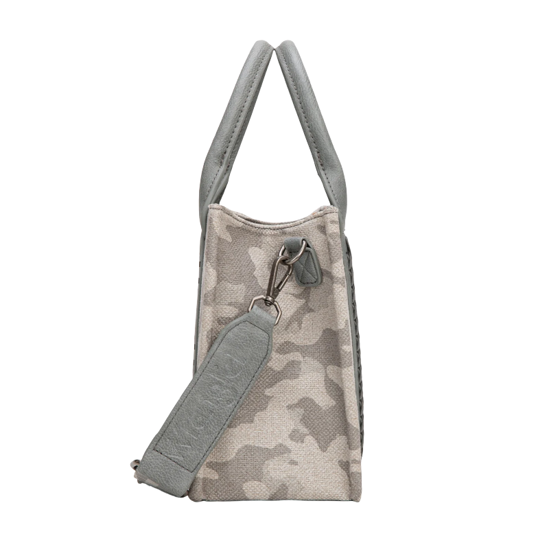 Wrangler Grey Camo Print Crossbody Tote WG286-8120SGY