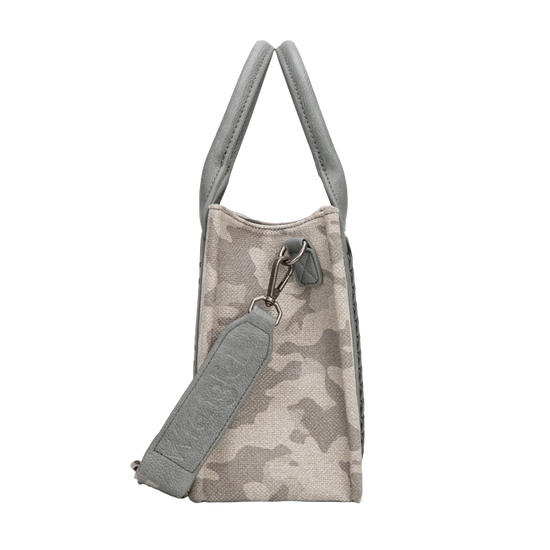 Wrangler Grey Camo Print Crossbody Tote WG286-8120SGY