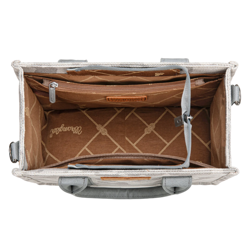 Wrangler Grey Camo Print Crossbody Tote WG286-8120SGY