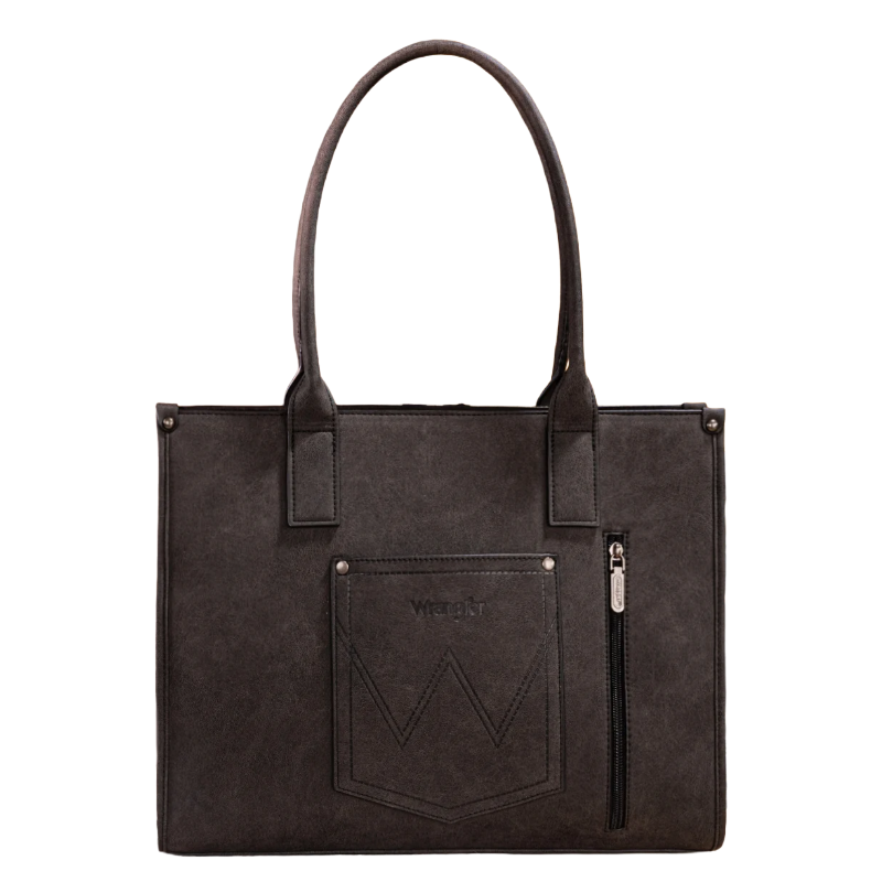 Wrangler Tooled Aztec Pattern Concealed Carry Black Tote Bag WG226G-8119BK