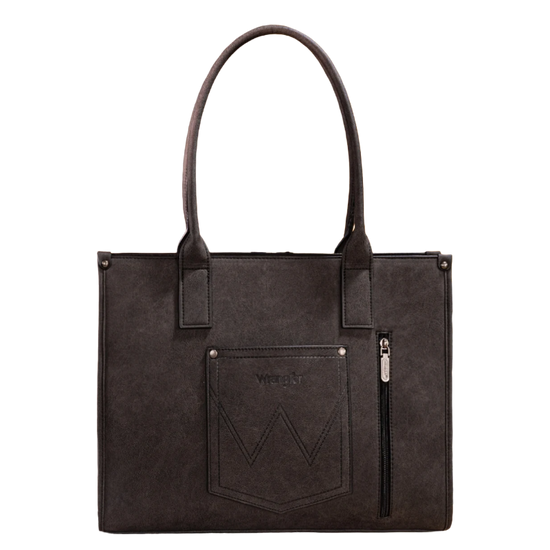 Wrangler Tooled Aztec Pattern Concealed Carry Black Tote Bag WG226G-8119BK