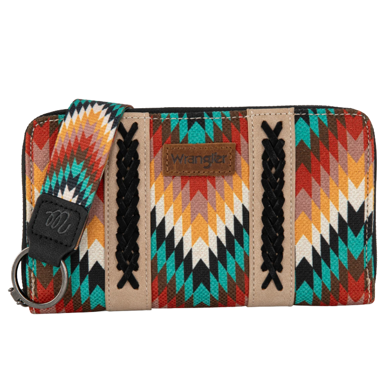 Wrangler Ladies Southwestern Art Print Black Wallet WG2211-W006BK
