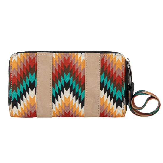 Wrangler Ladies Southwestern Art Print Black Wallet WG2211-W006BK