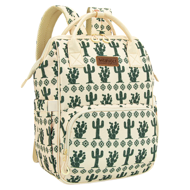 Wrangler Ladies Cactus Printed Callie Beige Diaper Bag WG2204-9110BG