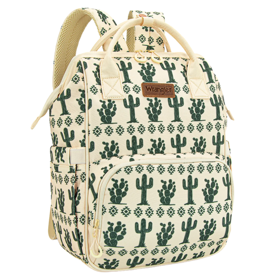 Wrangler Ladies Cactus Printed Callie Beige Diaper Bag WG2204-9110BG