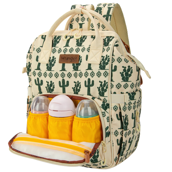 Wrangler Ladies Cactus Printed Callie Beige Diaper Bag WG2204-9110BG