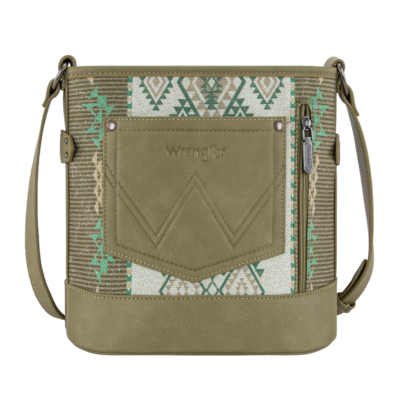 Wrangler Aztec Distressed Green Concealed Carry Crossbody Bag WG213-2003GN