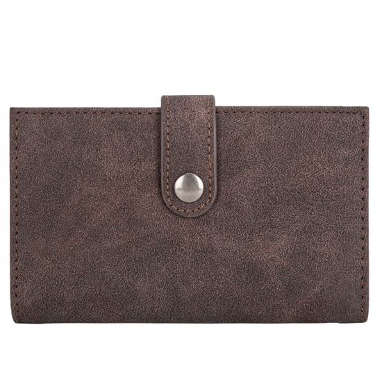 Wrangler Coffee Genuine Hair-On Cowhide Bi-Fold Card Wallet WG162-W0332CF