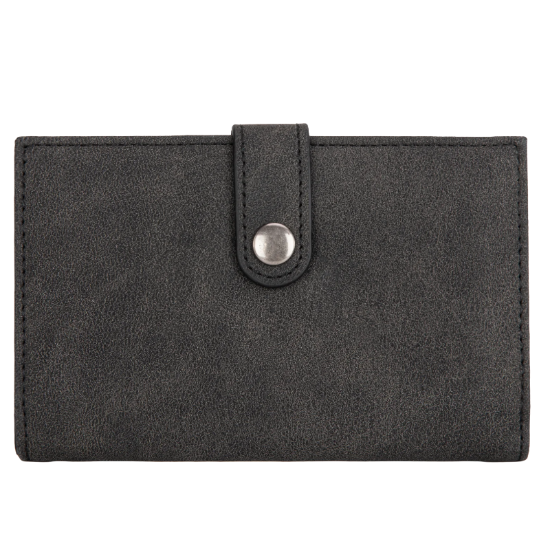 Wrangler Black Genuine Hair-On Cowhide Bi-Fold Card Wallet WG162-W0332BK